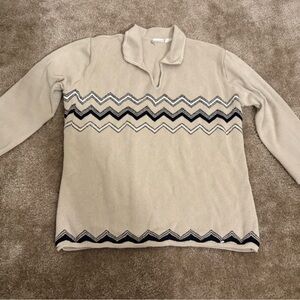 VTG Holiday Beige Zigzag Sweater